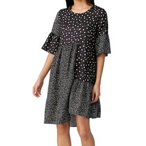 Caara Millazo dress, asymmetrical hem